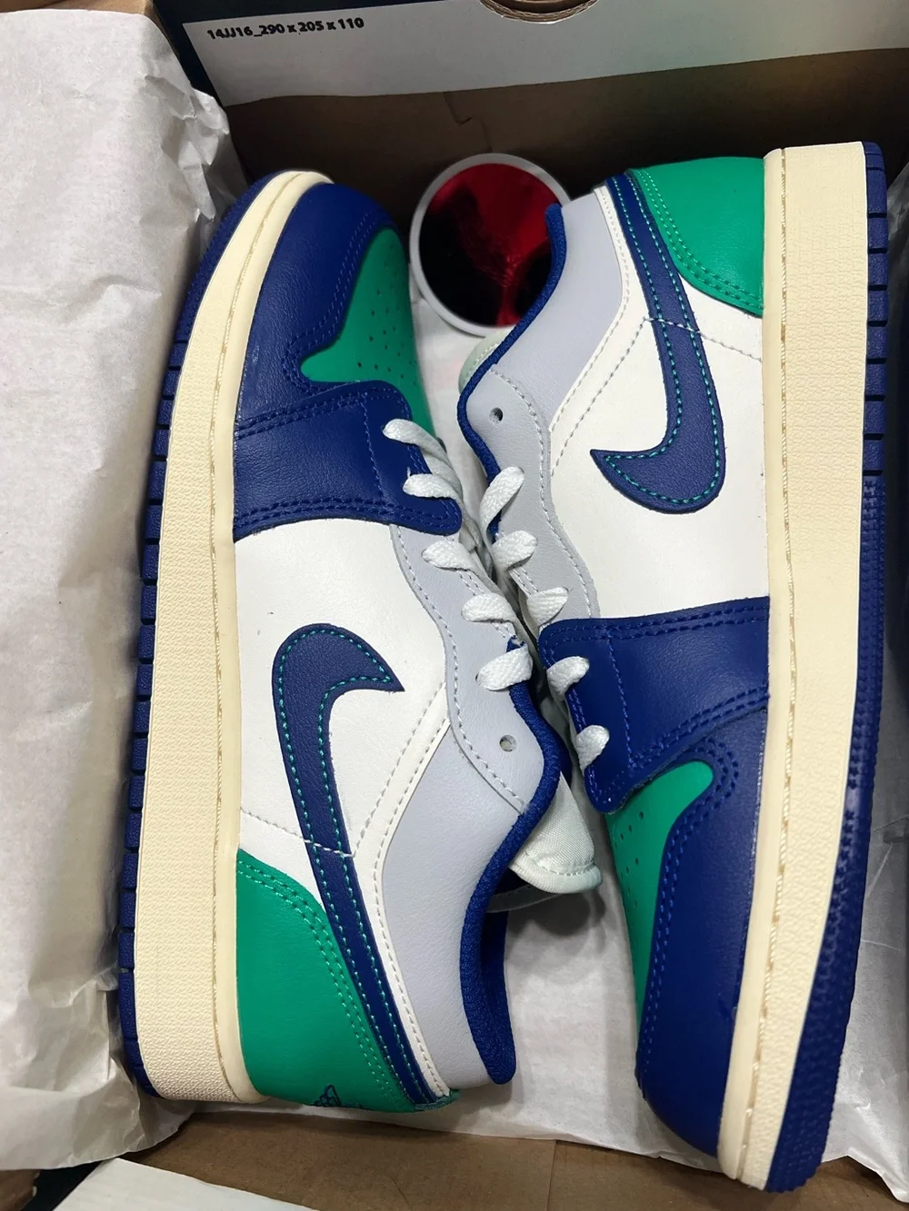 Air Jordan 1 Low Sail/ Deep Royal Blue 8 Women’s size or 6.5 Youth